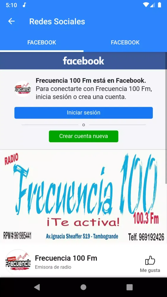 Capturas de pantalla de Radio Frecuencia 100