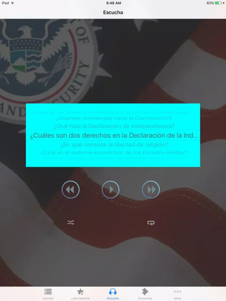 Captures d'écran de Ciudadanía Americana iPad 