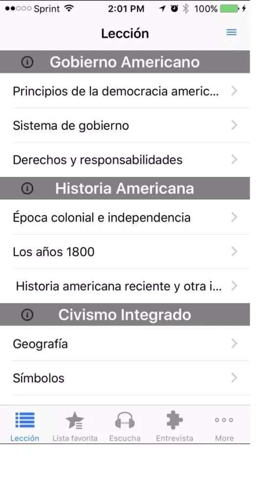 Captures d'écran de Ciudadanía Americana