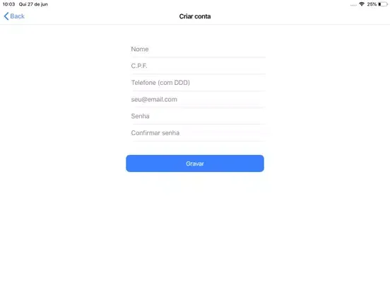 Tangkapan skrin SAAE de Aparecida iPad 