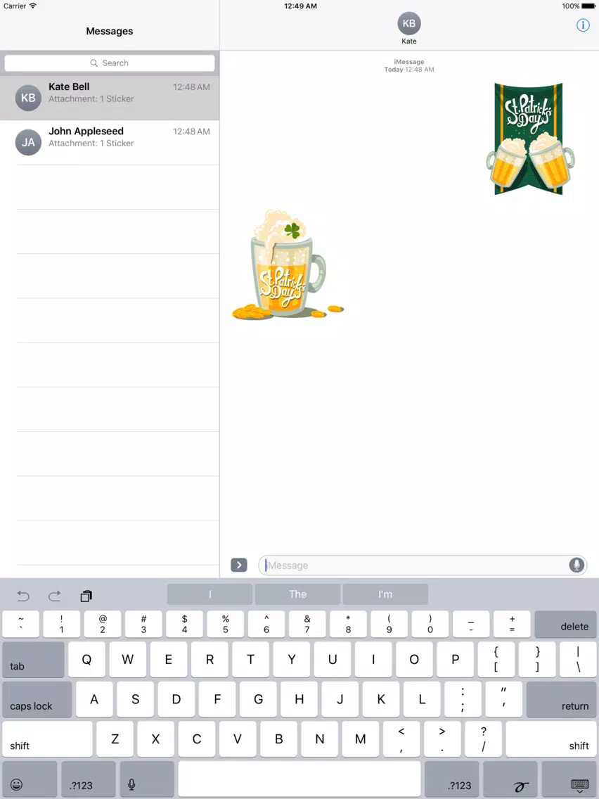 تصاویر St. Patrick's Day Greetings for iMessage Stickers iPad 