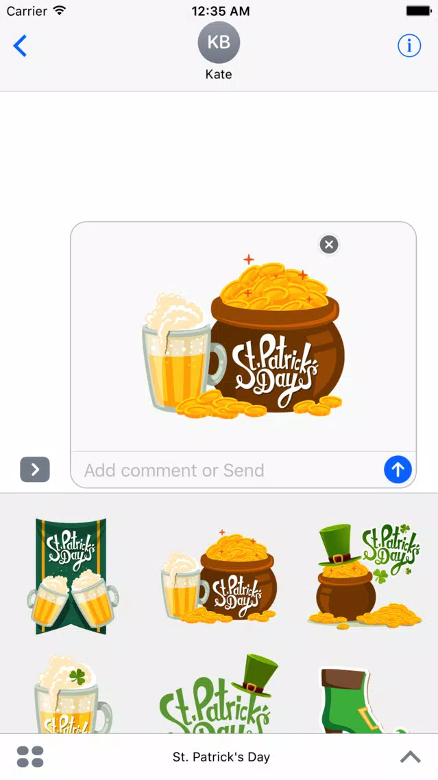 تصاویر St. Patrick's Day Greetings for iMessage Stickers