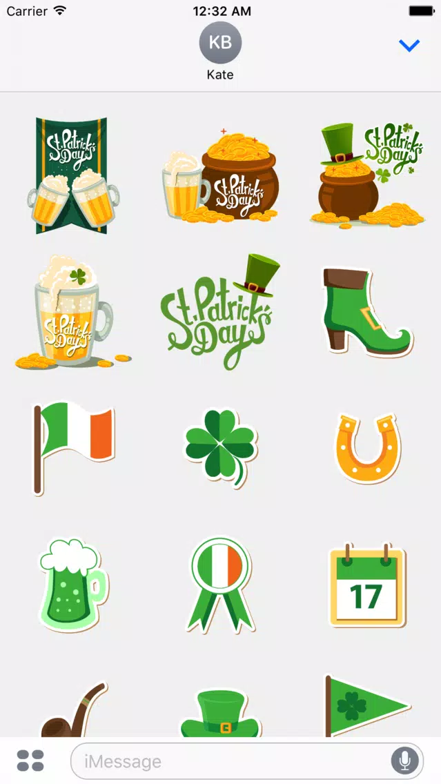 تصاویر St. Patrick's Day Greetings for iMessage Stickers
