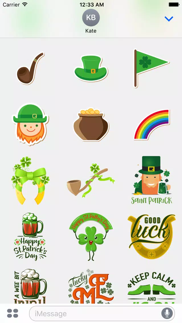 تصاویر St. Patrick's Day Greetings for iMessage Stickers