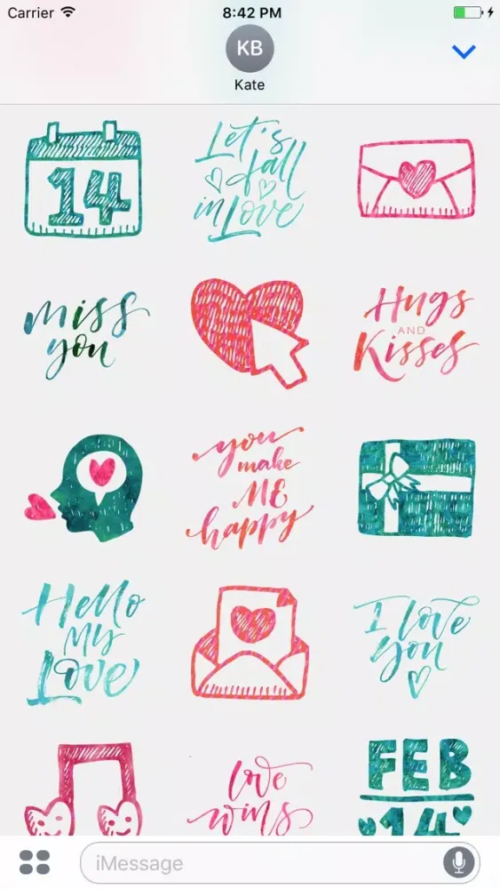 Capturas de pantalla de Valentine's Love Greetings for iMessage Stickers