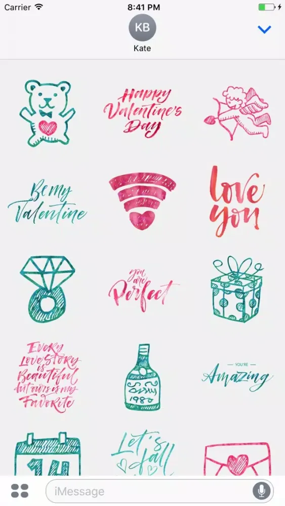 Capturas de pantalla de Valentine's Love Greetings for iMessage Stickers