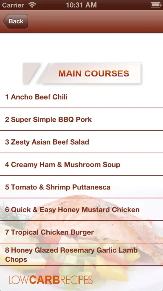 Low Carb Recipes Free! স্ক্রিনশট