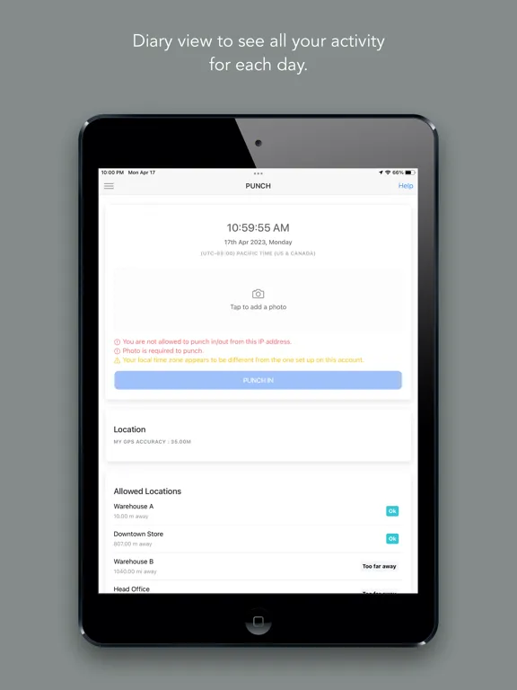 Скриншоты ClockIt - Time Clock App iPad 