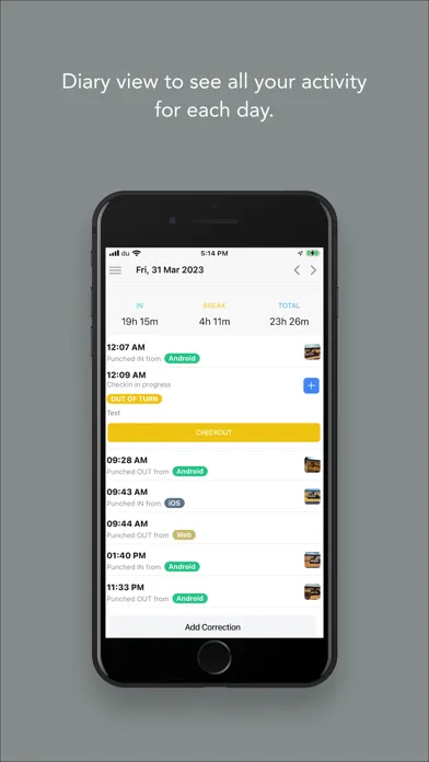 Скриншоты ClockIt - Time Clock App