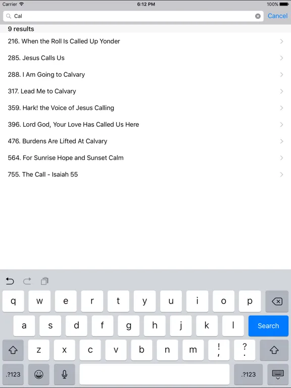 صور SDA Hymnal iPad 