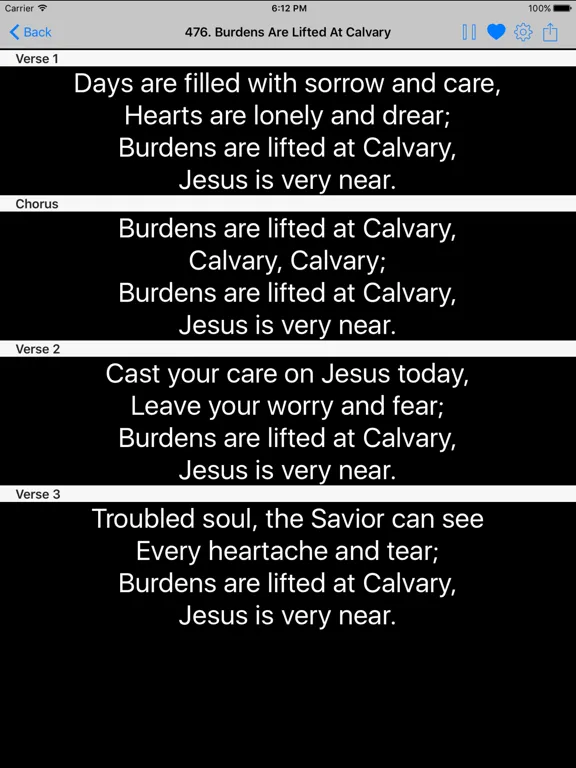 Captures d'écran de SDA Hymnal Pro iPad 