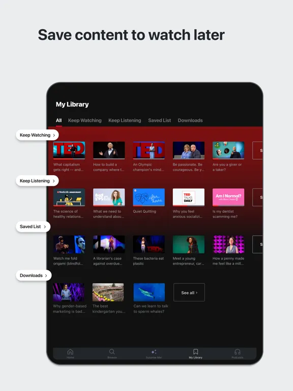 Скриншоты TED iPad 