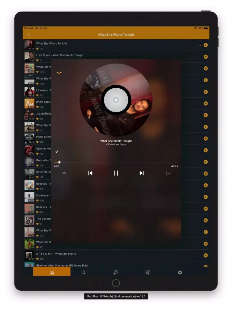 Tangkapan skrin Audiomusi: Music Apps Stream iPad 