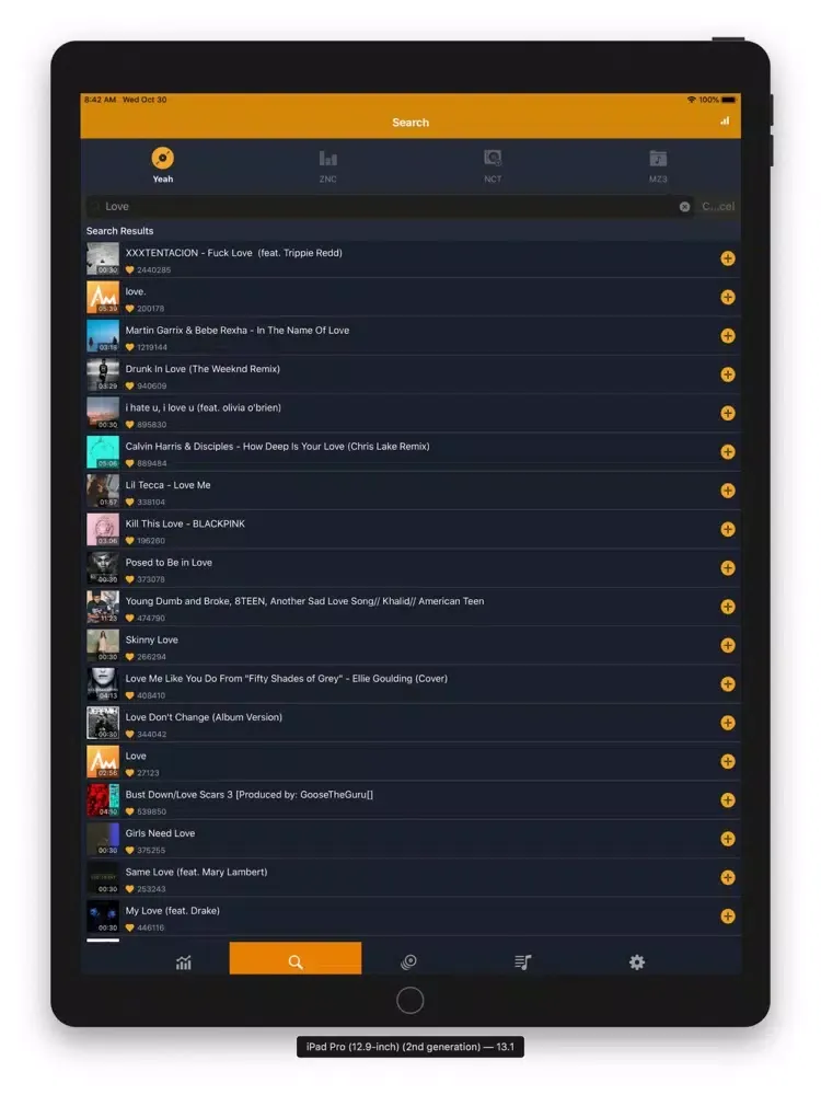 Tangkapan skrin Audiomusi: Music Apps Stream iPad 