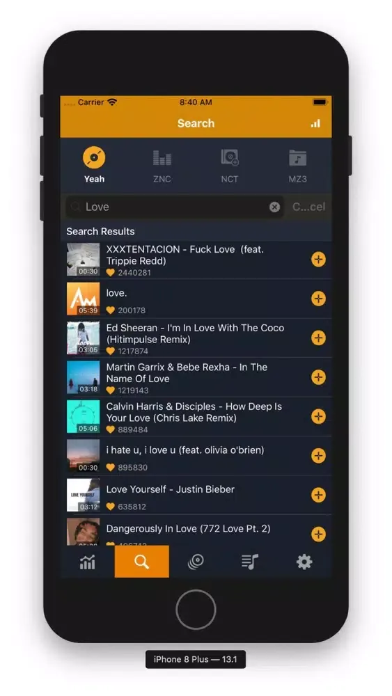 Tangkapan skrin Audiomusi: Music Apps Stream