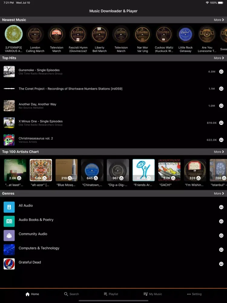 ภาพหน้าจอของ Music Downloader CC License iPad 