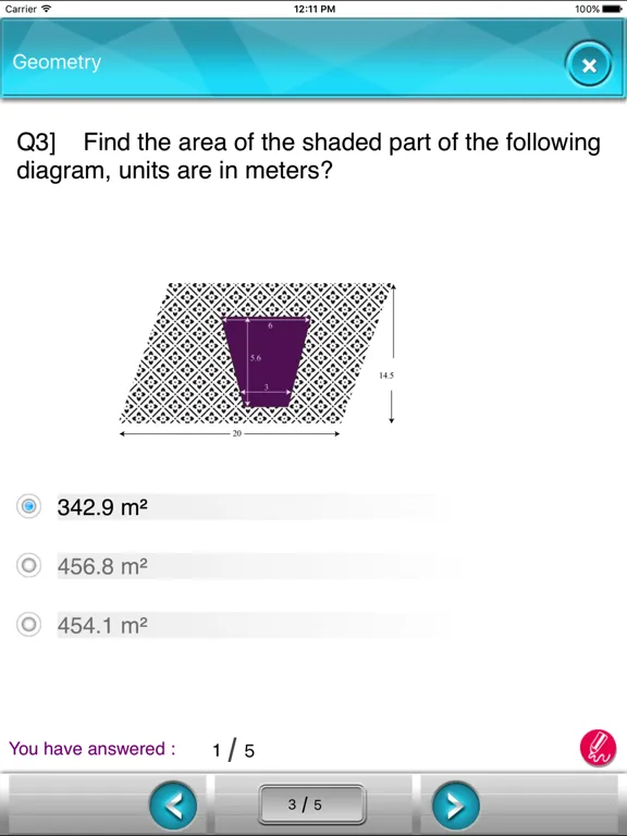 Tangkapan skrin CA 6th Math. iPad 
