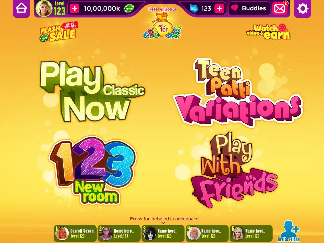 Teen Patti Platinum iPad  Screenshots