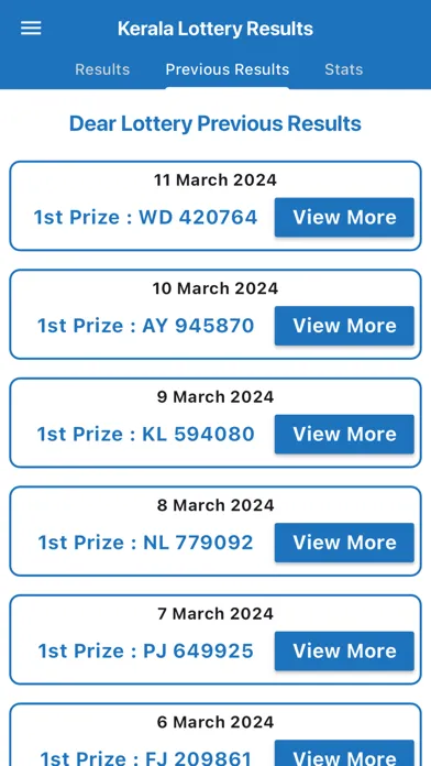Capturas de tela do Daily Kerala Lotto Results