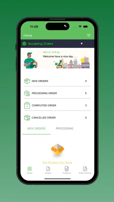 Ảnh chụp màn hình của Teerya Orders
