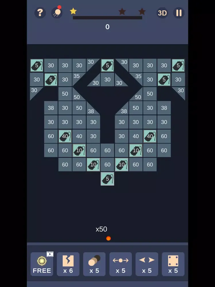Tangkapan skrin Bricks and Balls Crusher iPad 