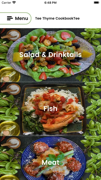 Tee Thyme Cookbook سکرین شاٹس