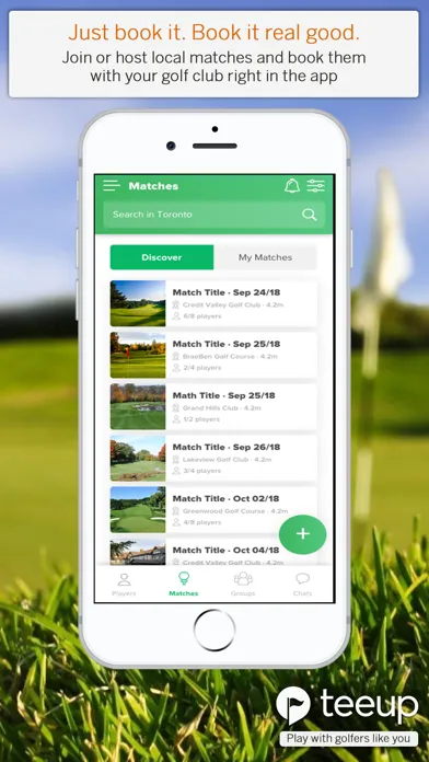 Скриншоты Tee Up - Find Golf Partners