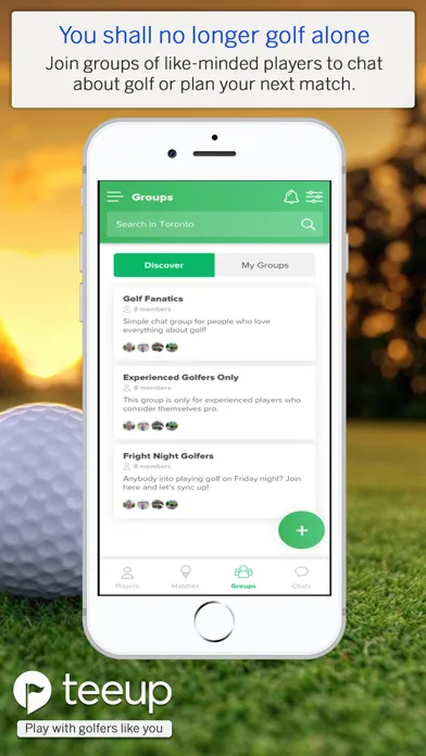 Скриншоты Tee Up - Find Golf Partners