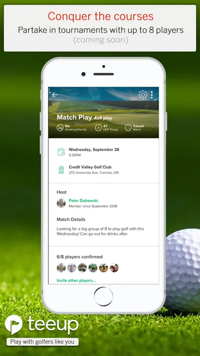 Скриншоты Tee Up - Find Golf Partners