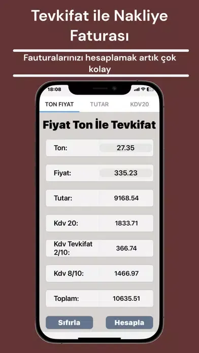 Tevkifat ile Nakliye Faturası स्क्रीनशॉट