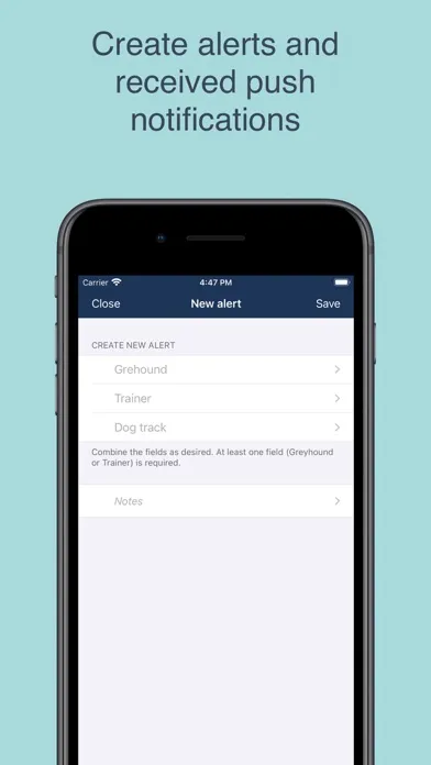 Captures d'écran de Greyhound Racing Tracker
