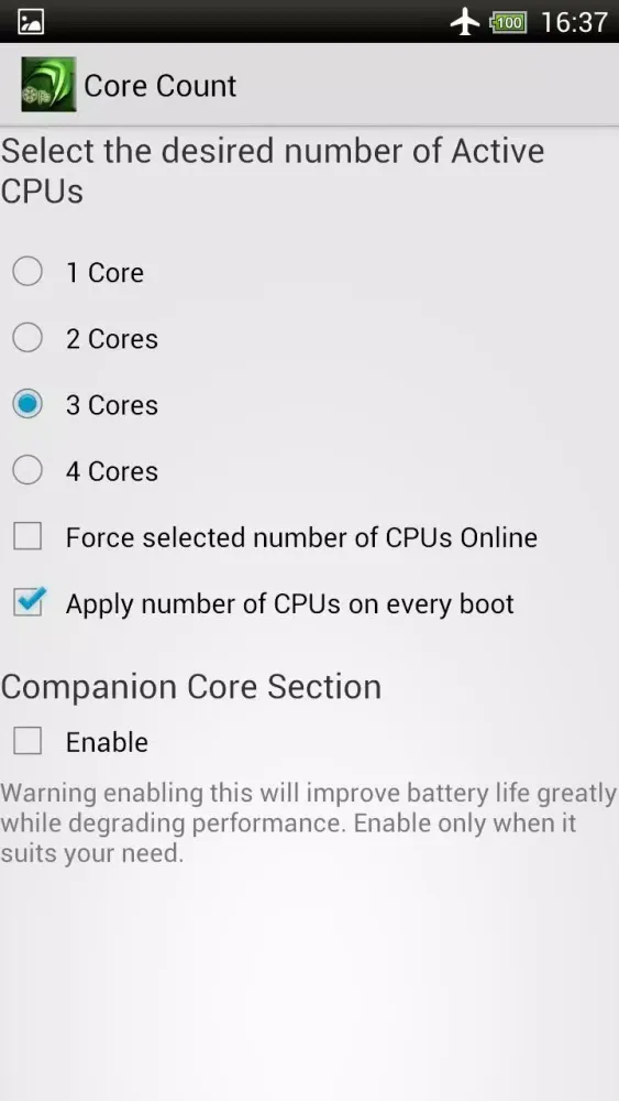 Tegra Overclock سکرین شاٹس