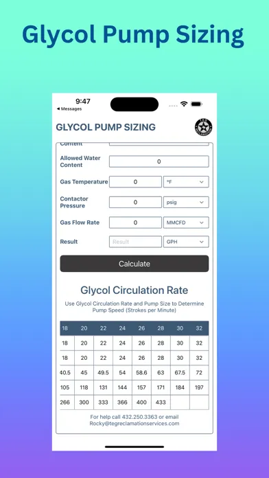 TEG Circulation Calculator স্ক্রিনশট