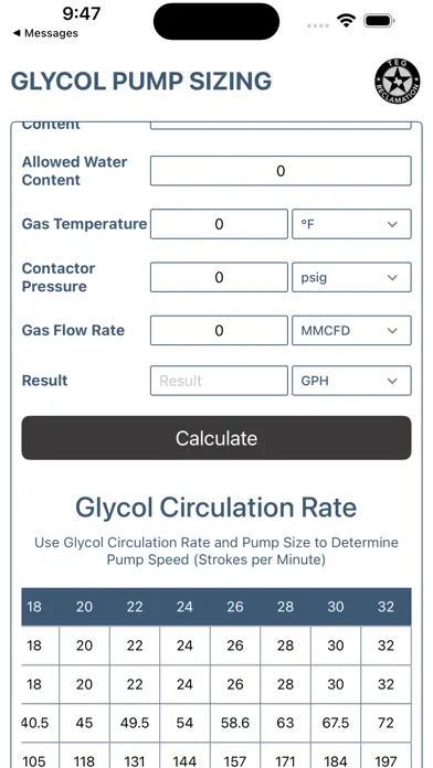 TEG Circulation Calculator স্ক্রিনশট