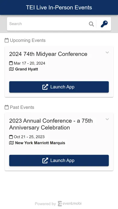 Captures d'écran de TEI Live In-Person Events