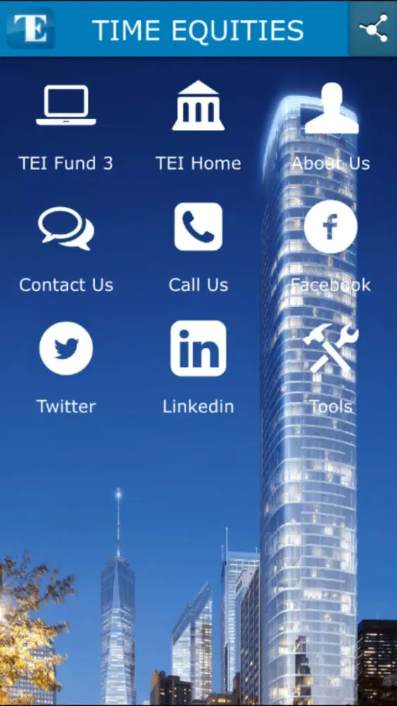 Ảnh chụp màn hình của Time Equities Inc.