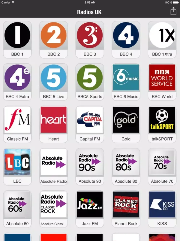 Скриншоты Radio App UK iPad 