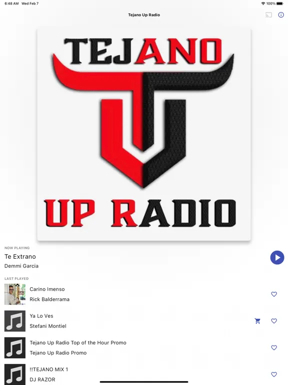 Скриншоты Tejano Up Radio iPad 