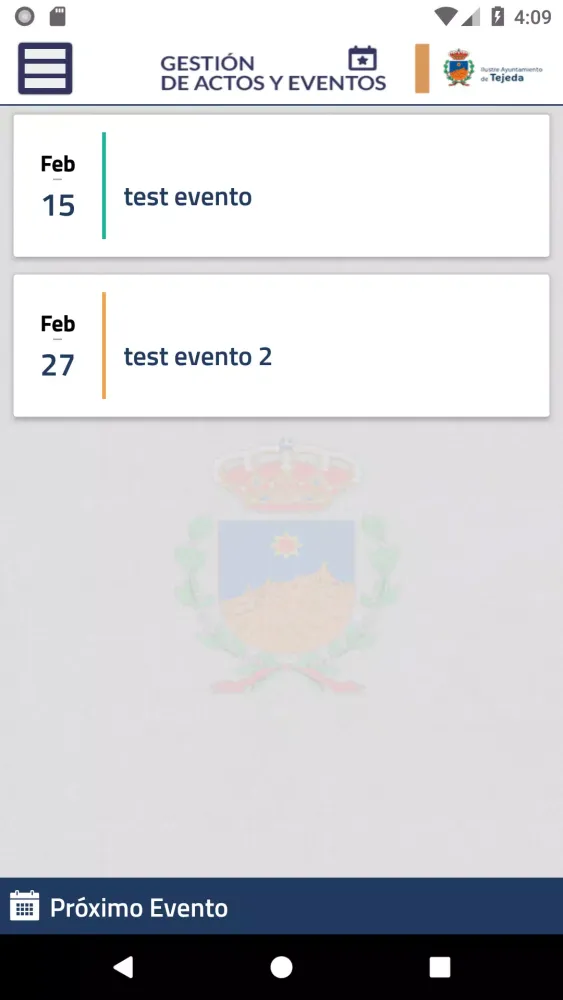 Tejeda Eventos Screenshots