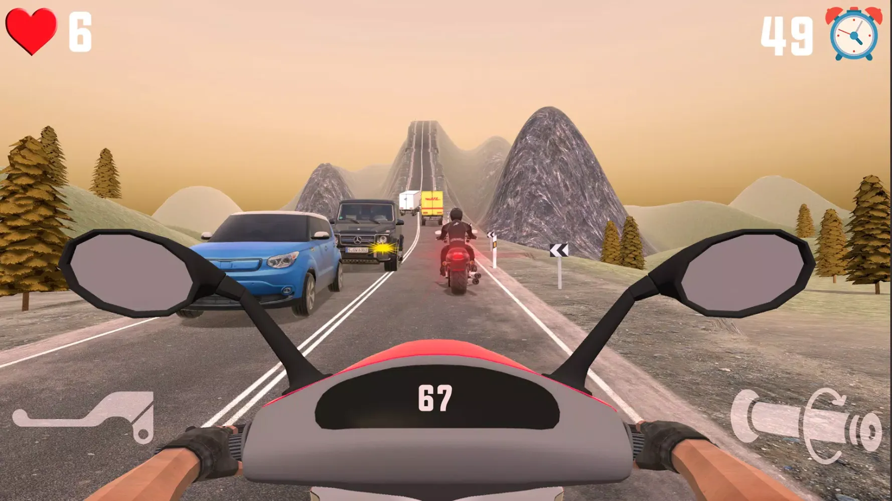 Capturas de tela do Mountain Climb Motorbike Stunt