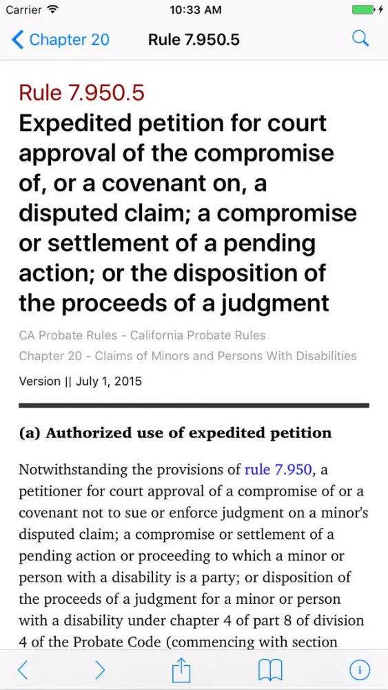 Tangkapan layar California Probate Rules