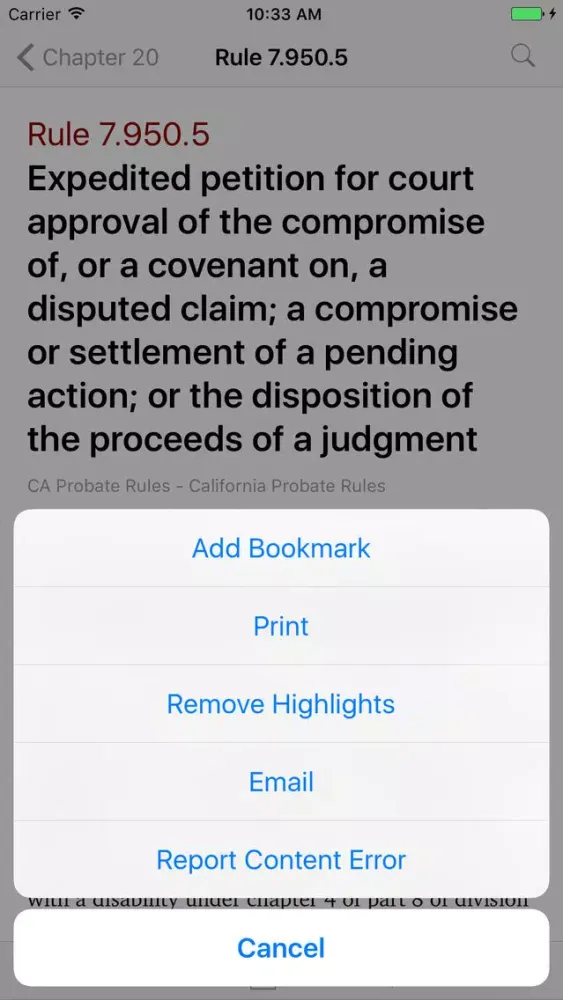 Tangkapan layar California Probate Rules