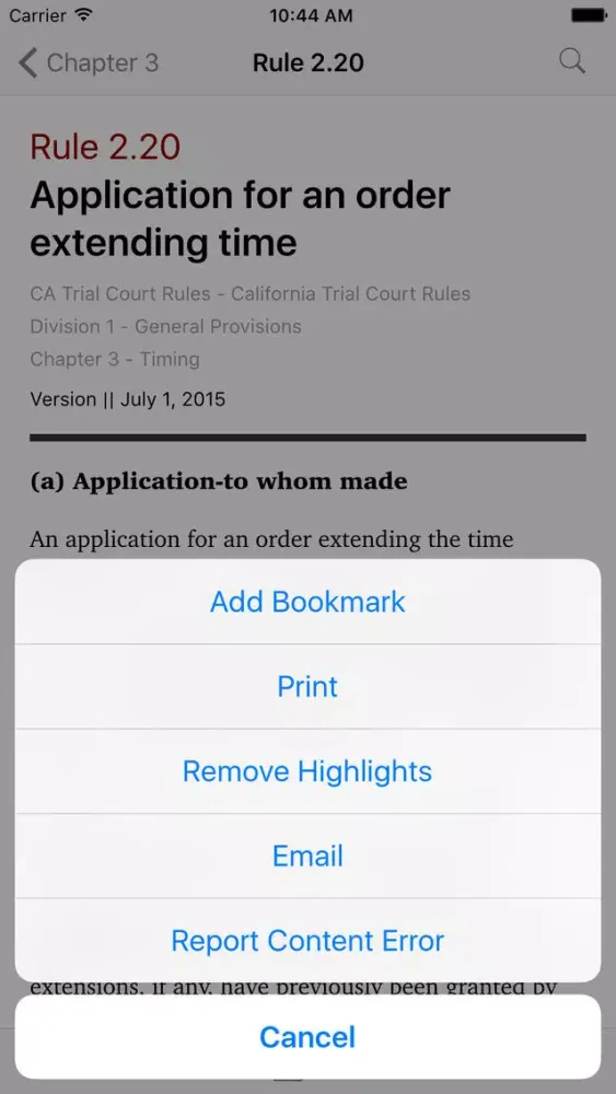 California Trial Court Rules (LawStack CA Series) स्क्रीनशॉट