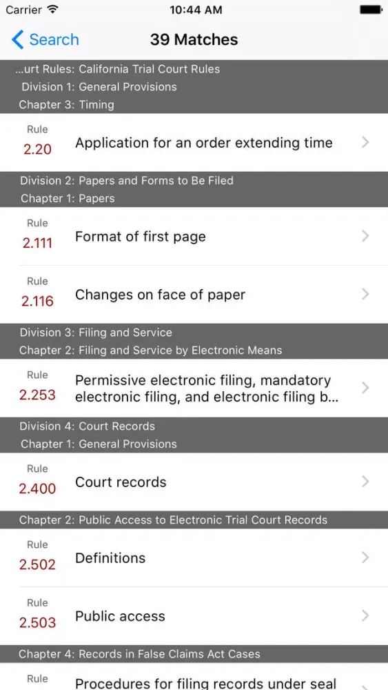 California Trial Court Rules (LawStack CA Series) स्क्रीनशॉट