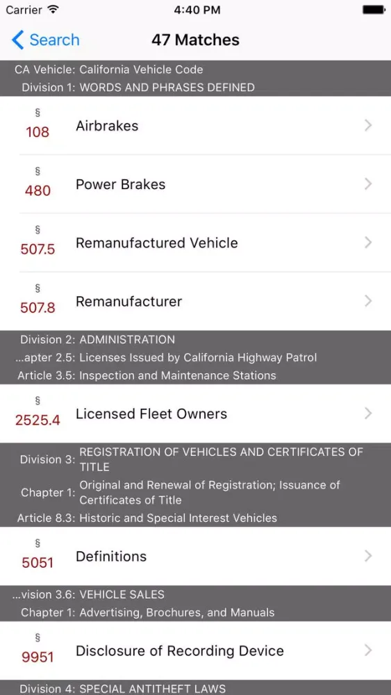 California Vehicle Code (LawStack Series)应用截图