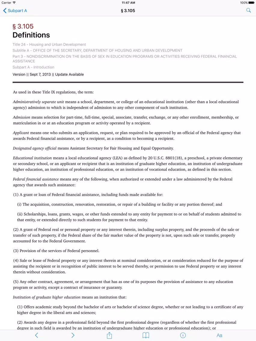 Zrzuty ekranu 24 CFR - Housing and Urban Development (LawStack) iPad 