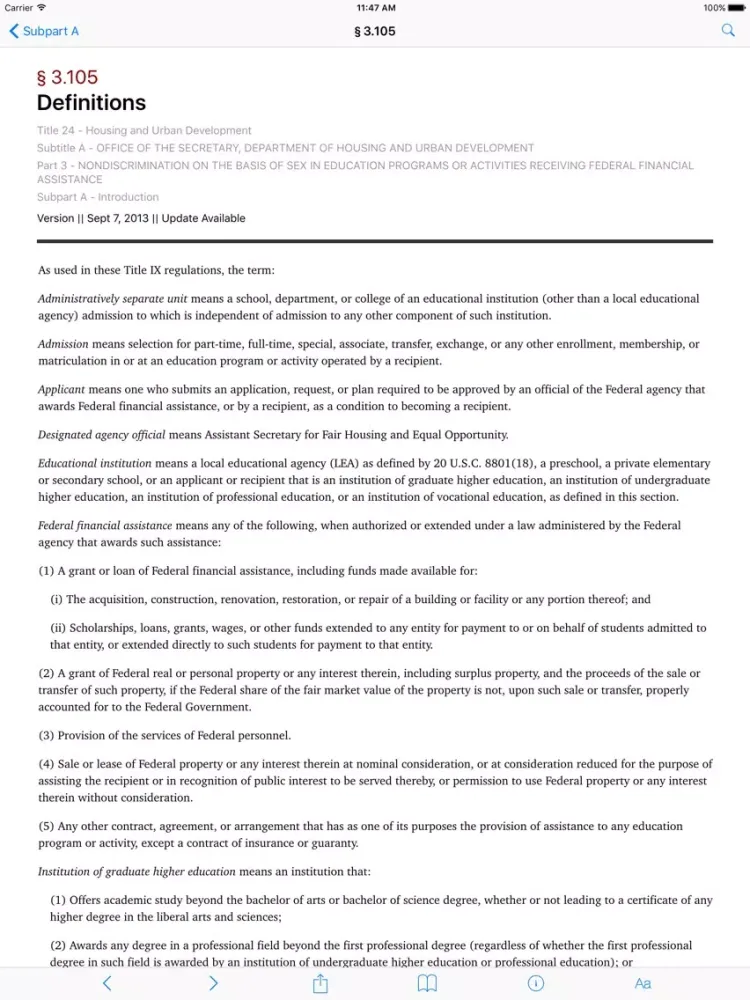 Screenshot di 24 CFR - Housing and Urban Development (LawStack) iPad 