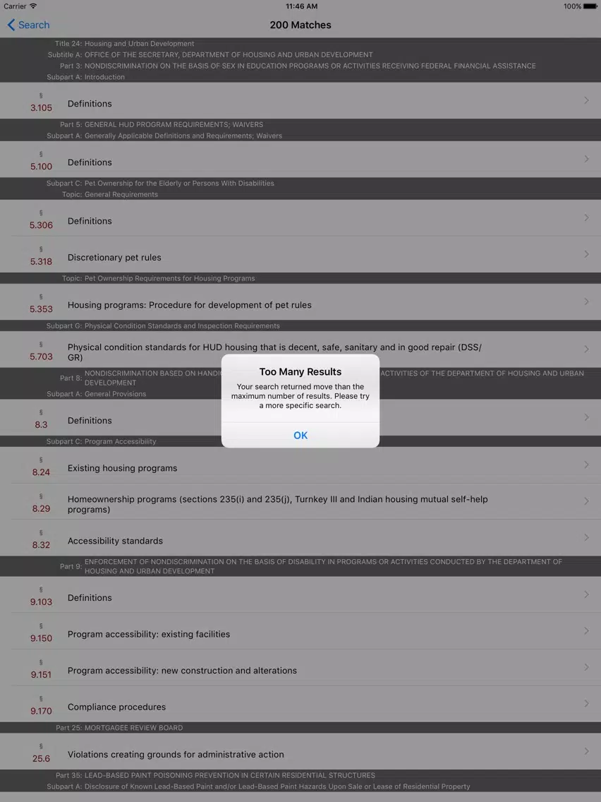 Zrzuty ekranu 24 CFR - Housing and Urban Development (LawStack) iPad 