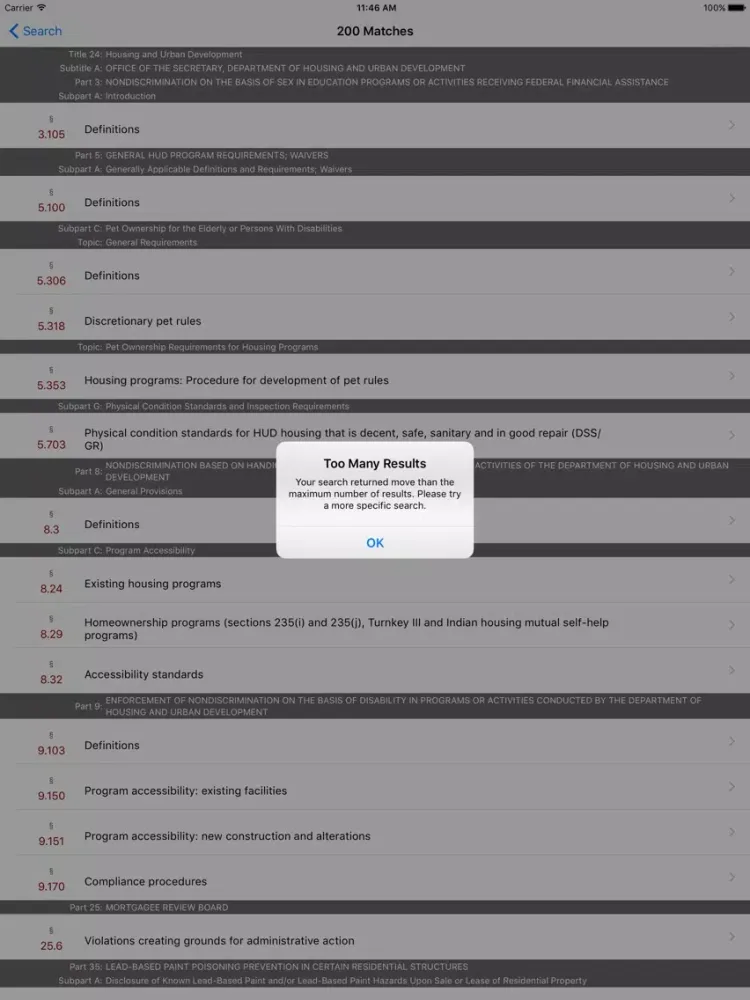 Screenshot di 24 CFR - Housing and Urban Development (LawStack) iPad 