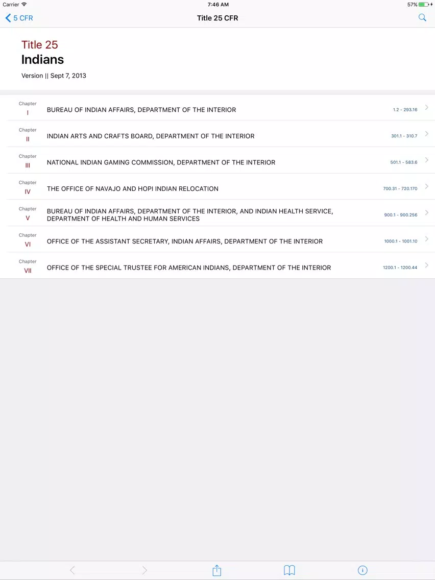 Captures d'écran de 25 CFR - Indians (LawStack Series) iPad 